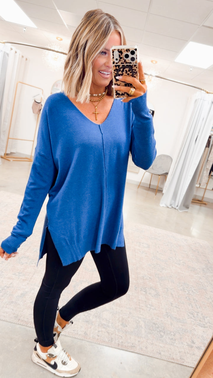 The Laramie Hi-Low Sweater-Marlin