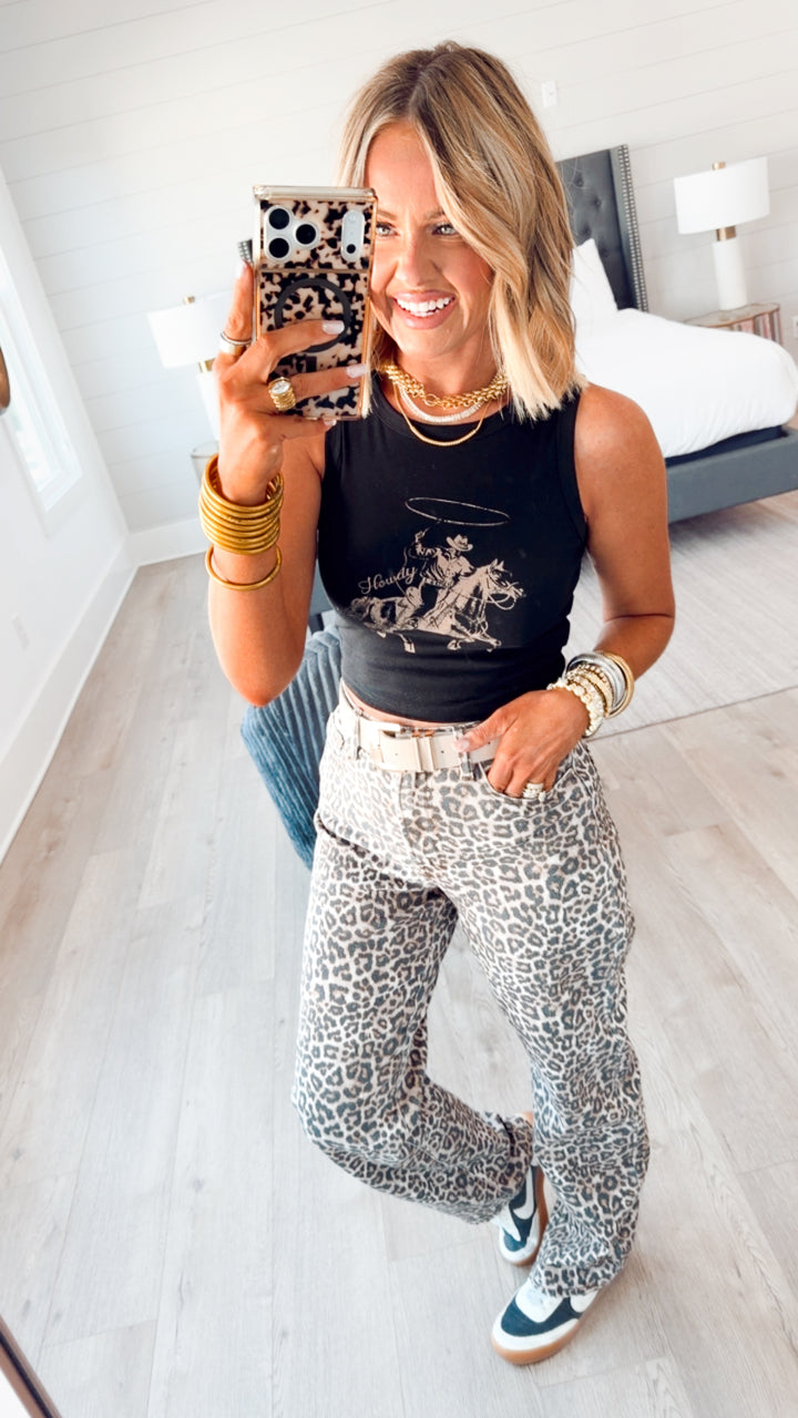 Saddle Up Tank-Black