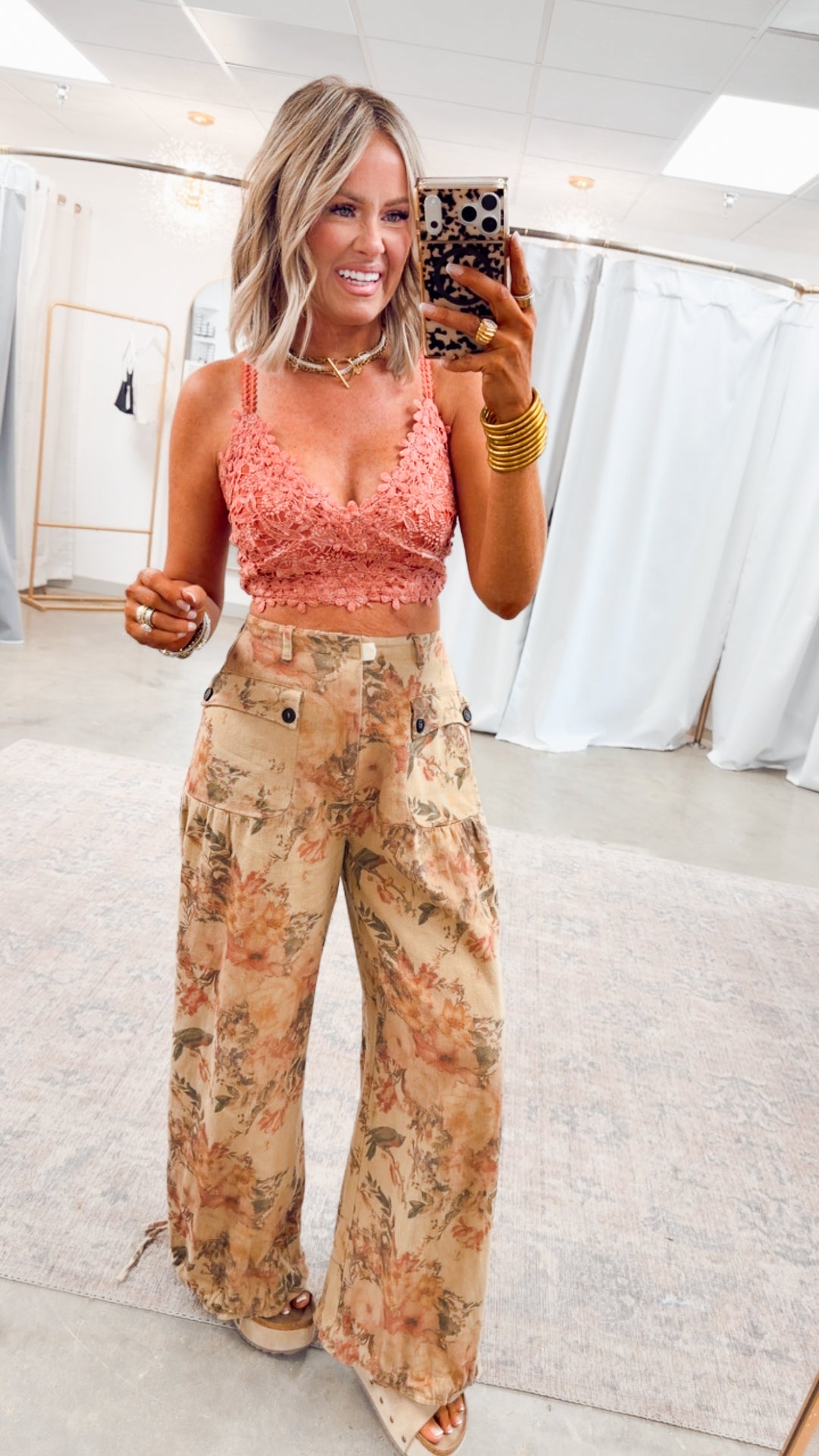 The Rosalie Floral Denim Pants