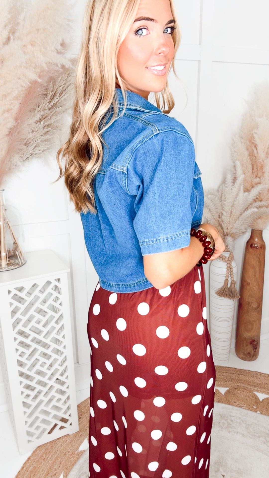 The Dainty Dot Midi Skirt