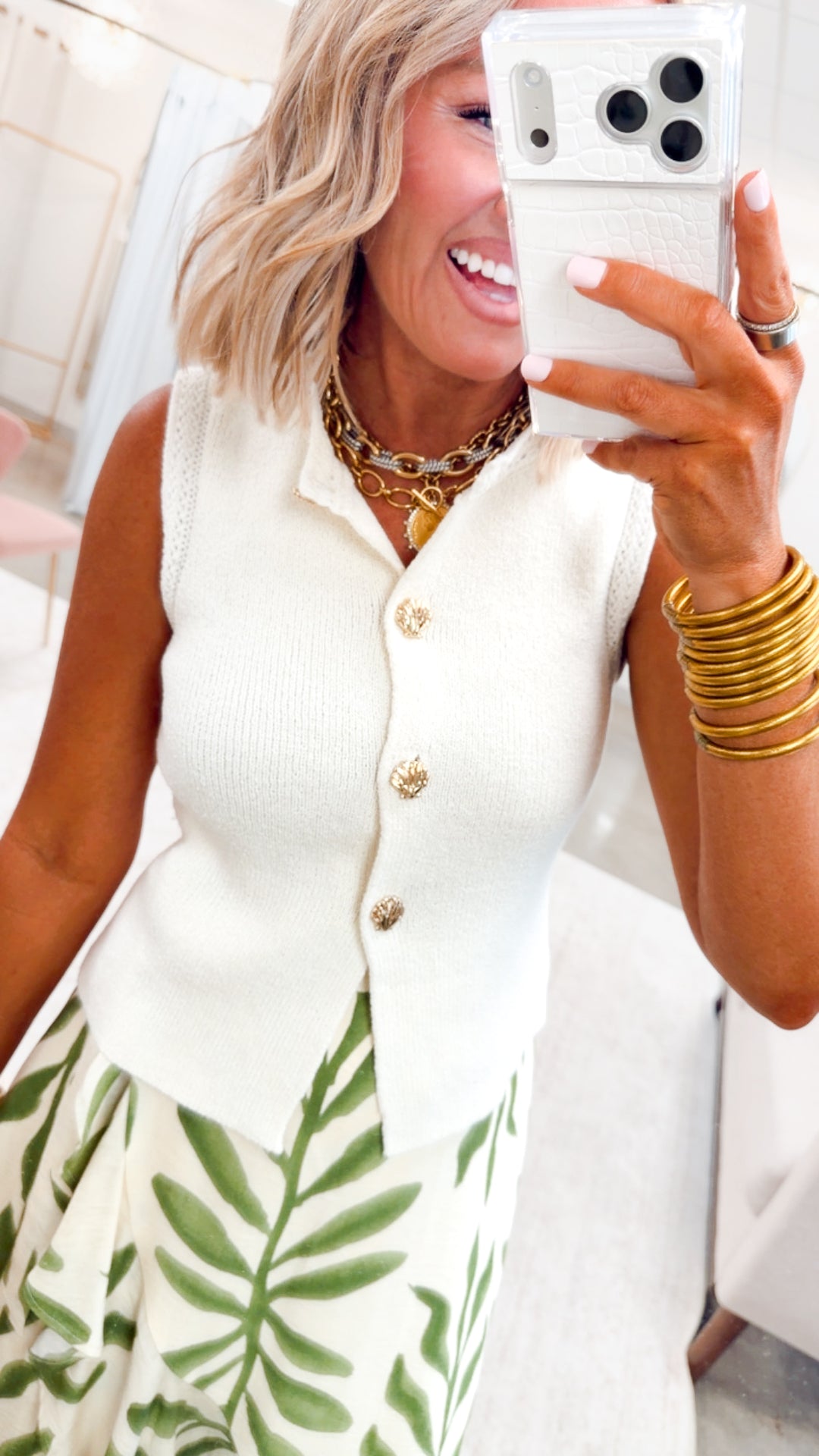 Olive Fern Maxi Skirt