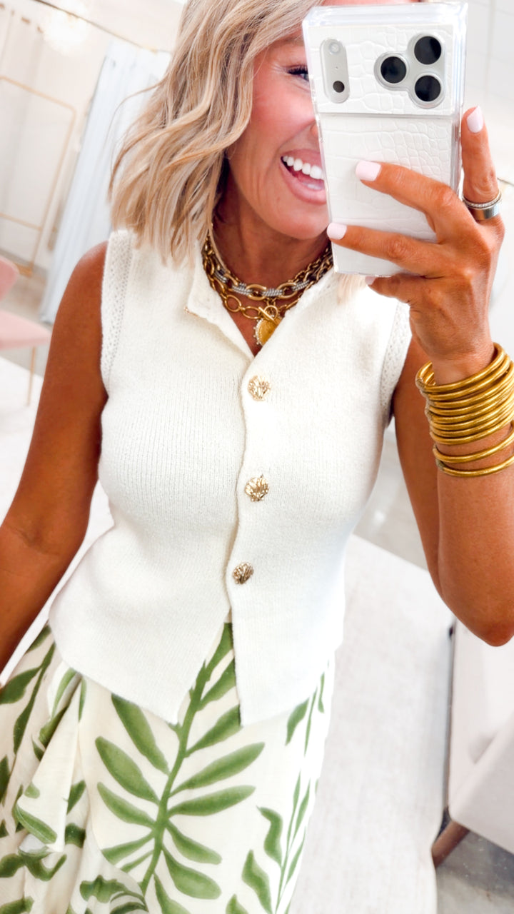 Olive Fern Maxi Skirt