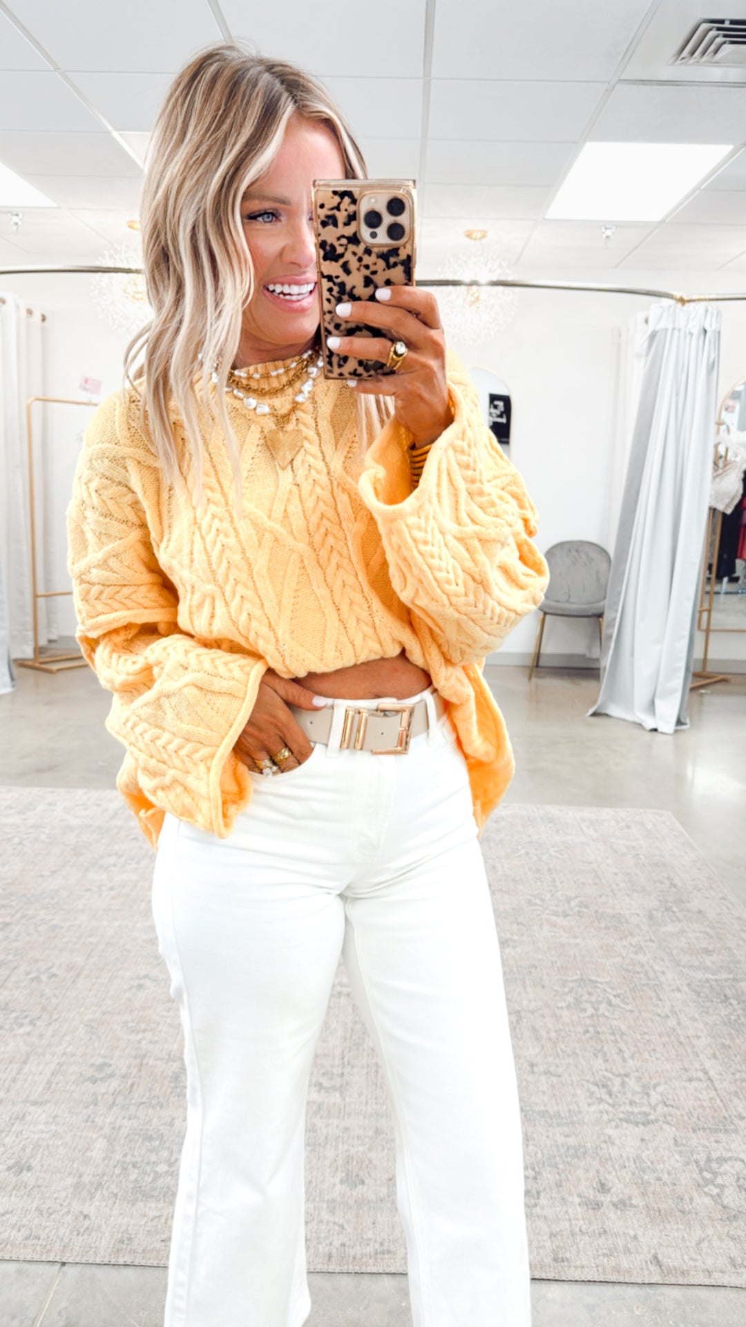 Knotted Haven Sweater-Yellow