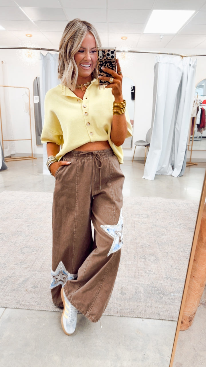 The Windsor Button Up Top-Lemon