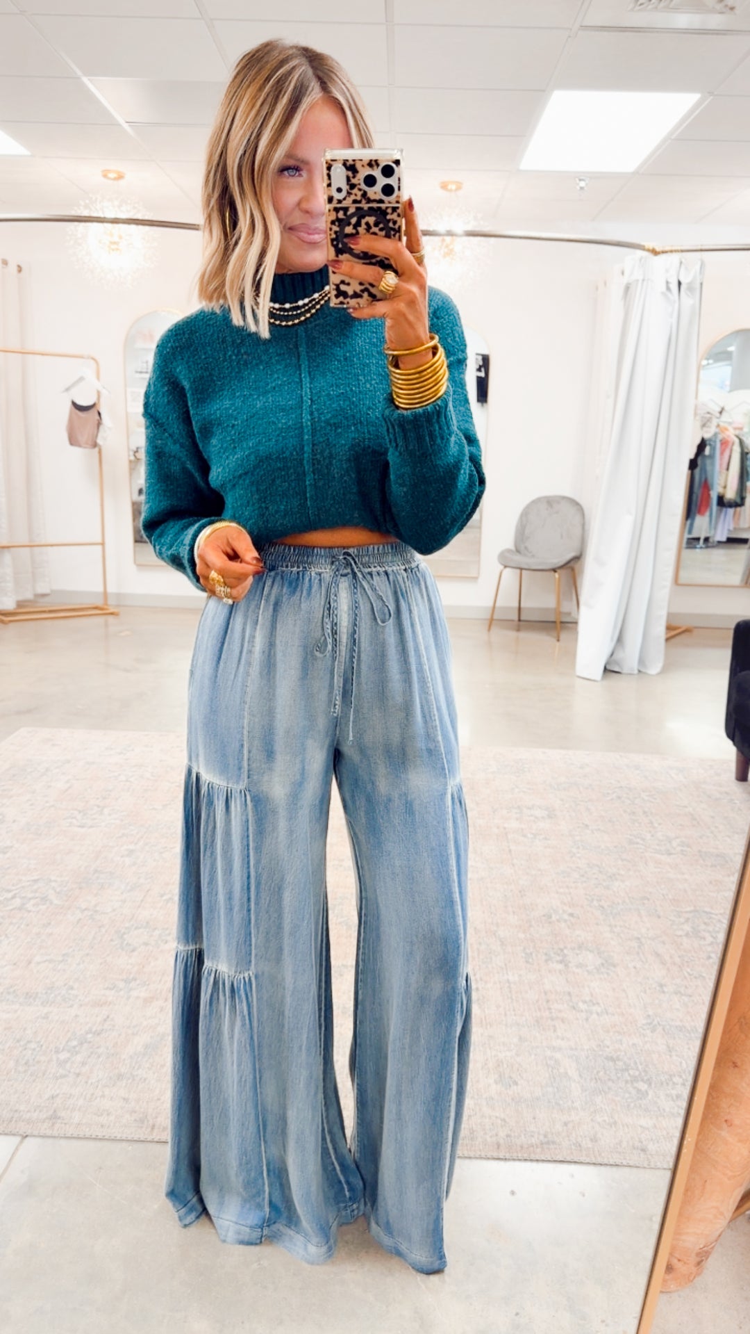 The Wintermere Mock Neck Sweater-Emerald