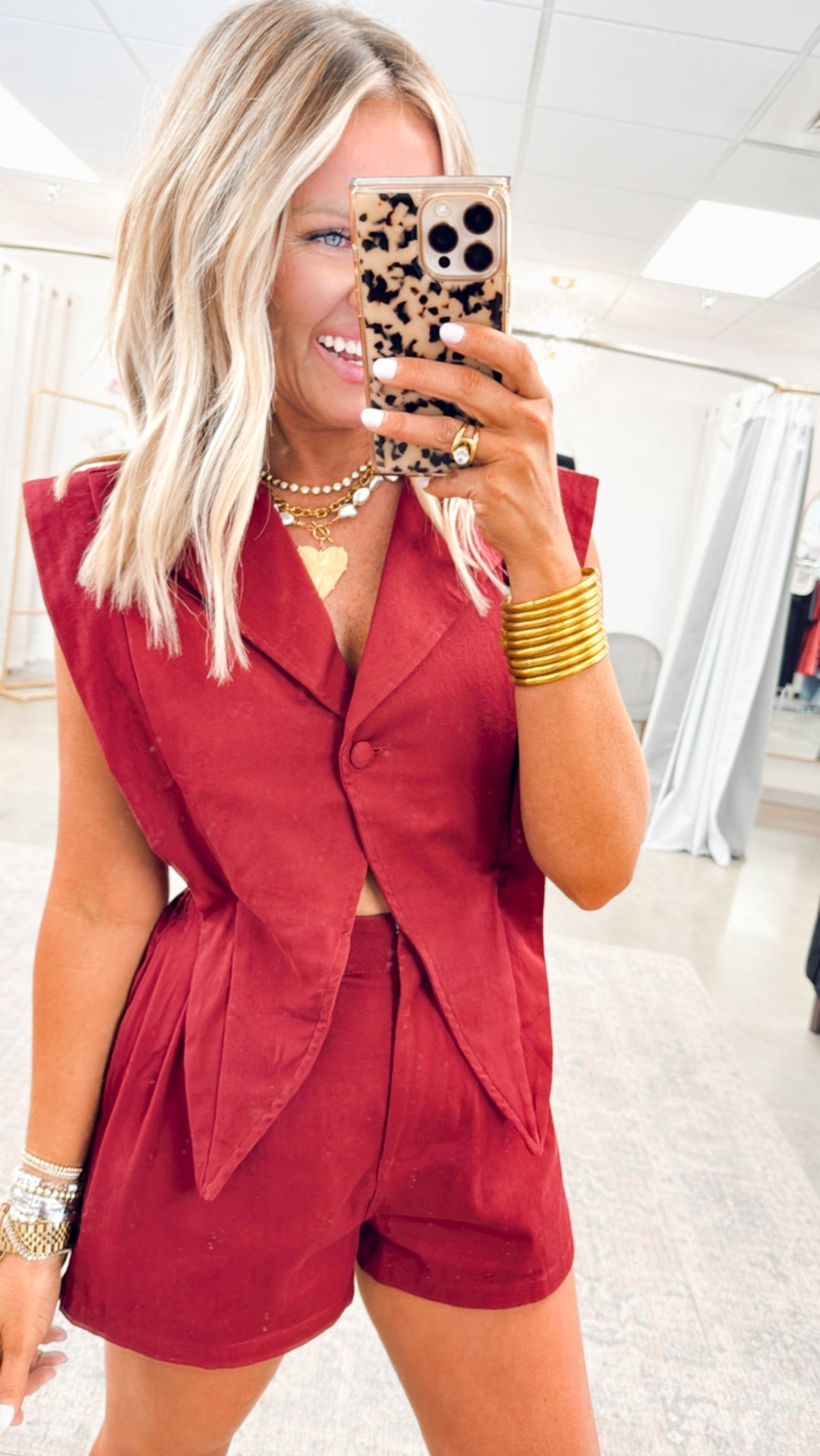 Jagger Denim Romper-Maroon
