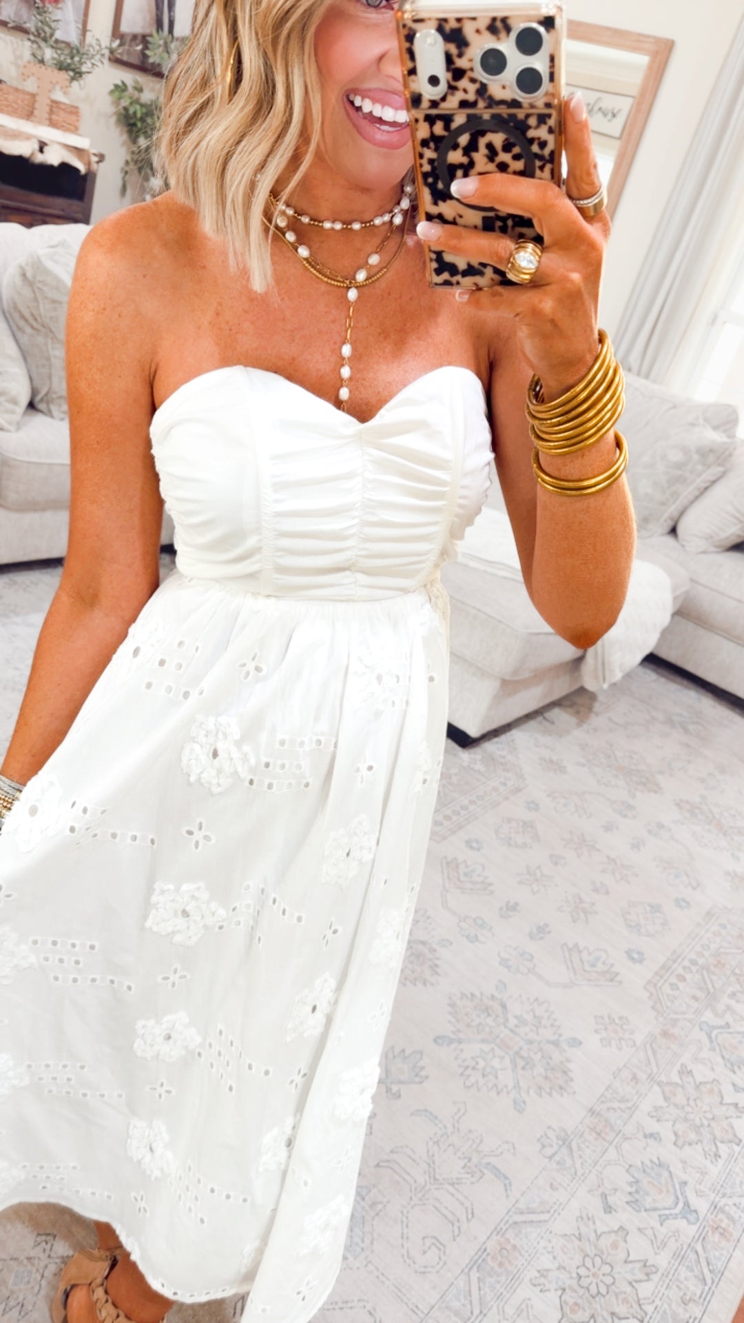 Maribel Lace Embroidered Midi Dress