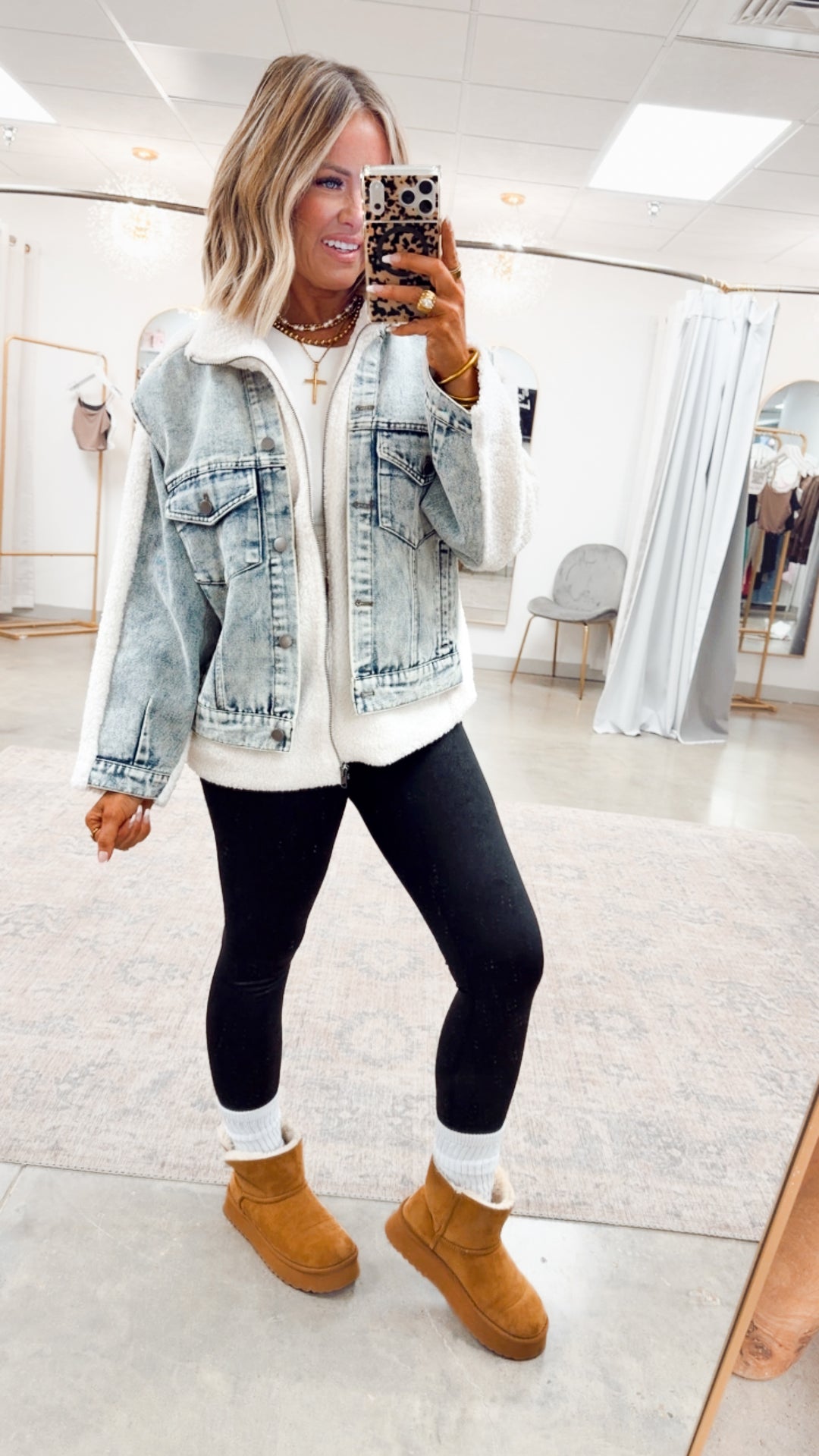 The Teddy & Denim Mixed Media Jacket