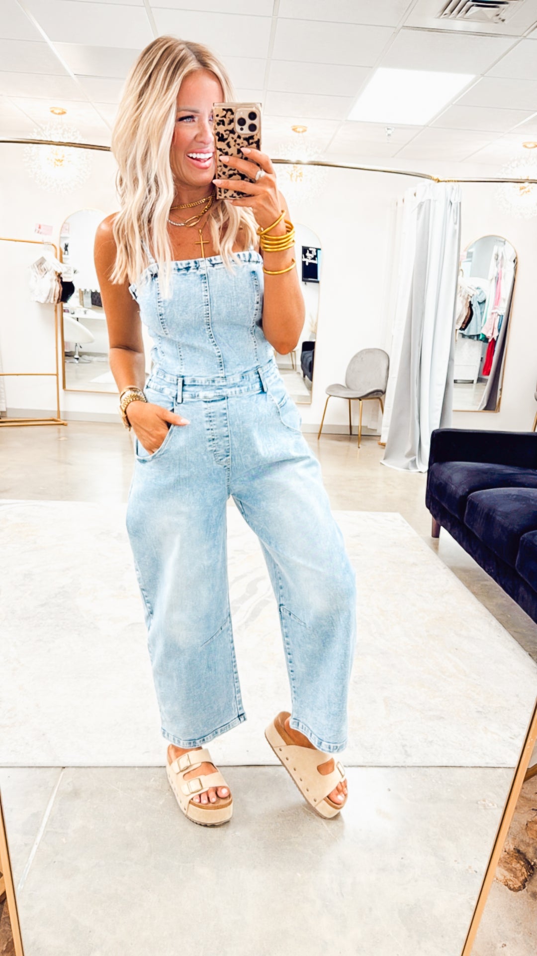 The Remi Washed Denim Jumpsuit