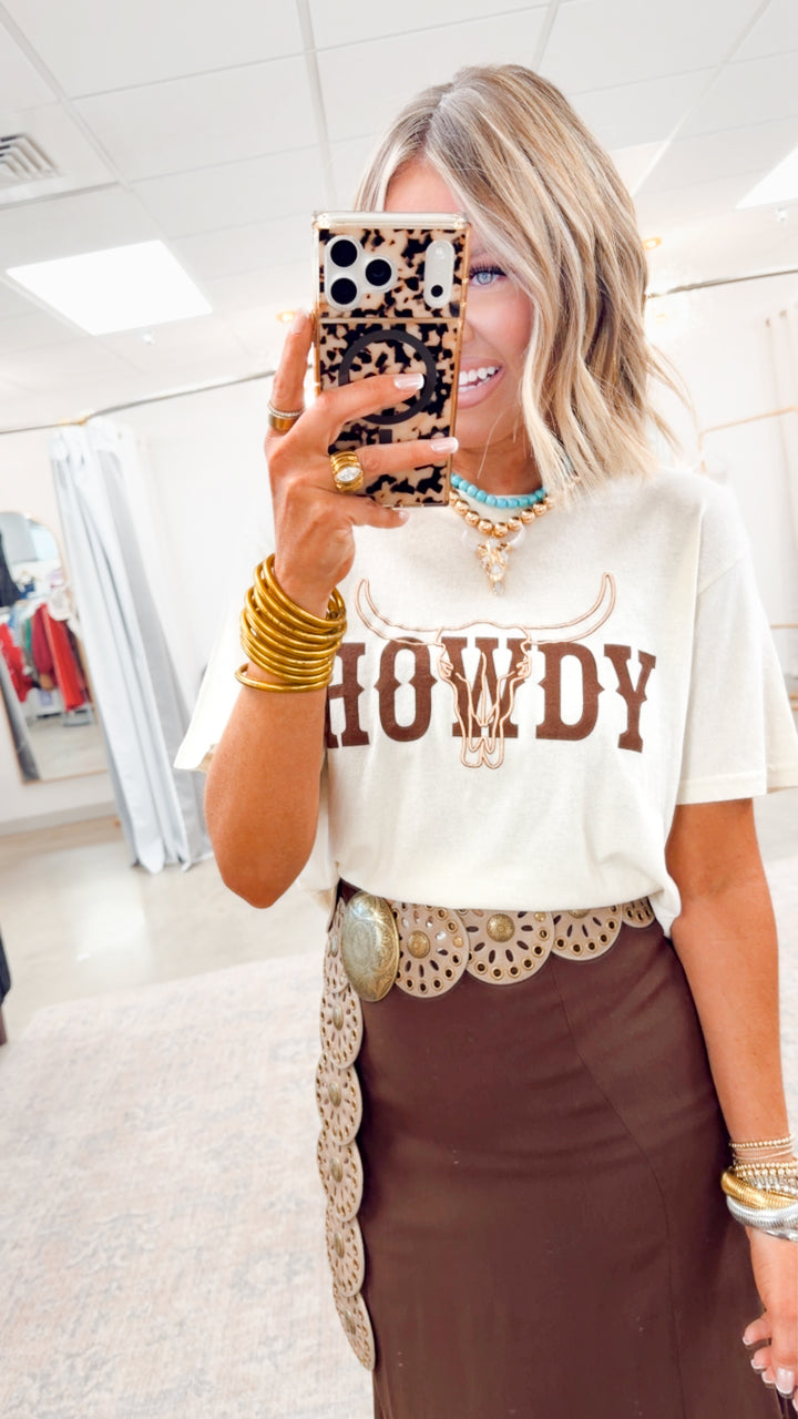 Howdy Longhorn Tee-Bone