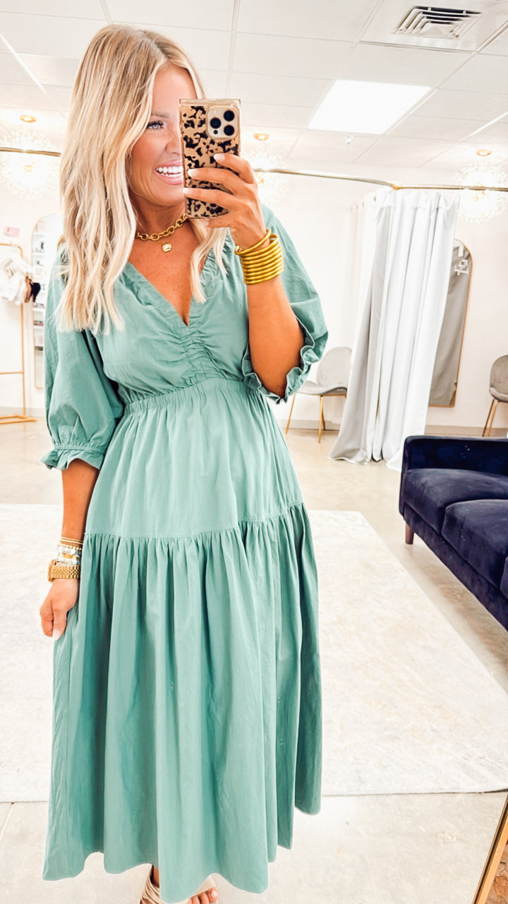 The Amara Midi-Teal