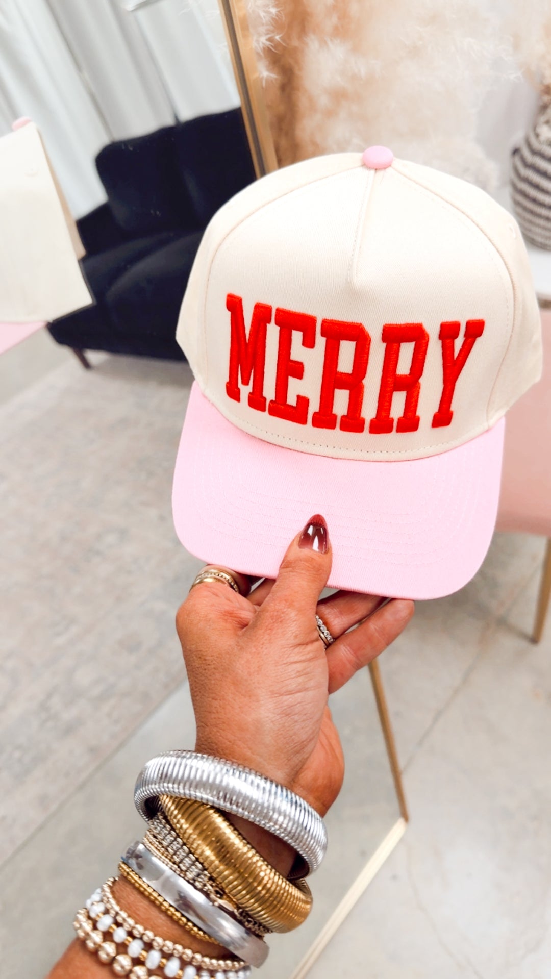 Merry Embroidered Trucker Hat