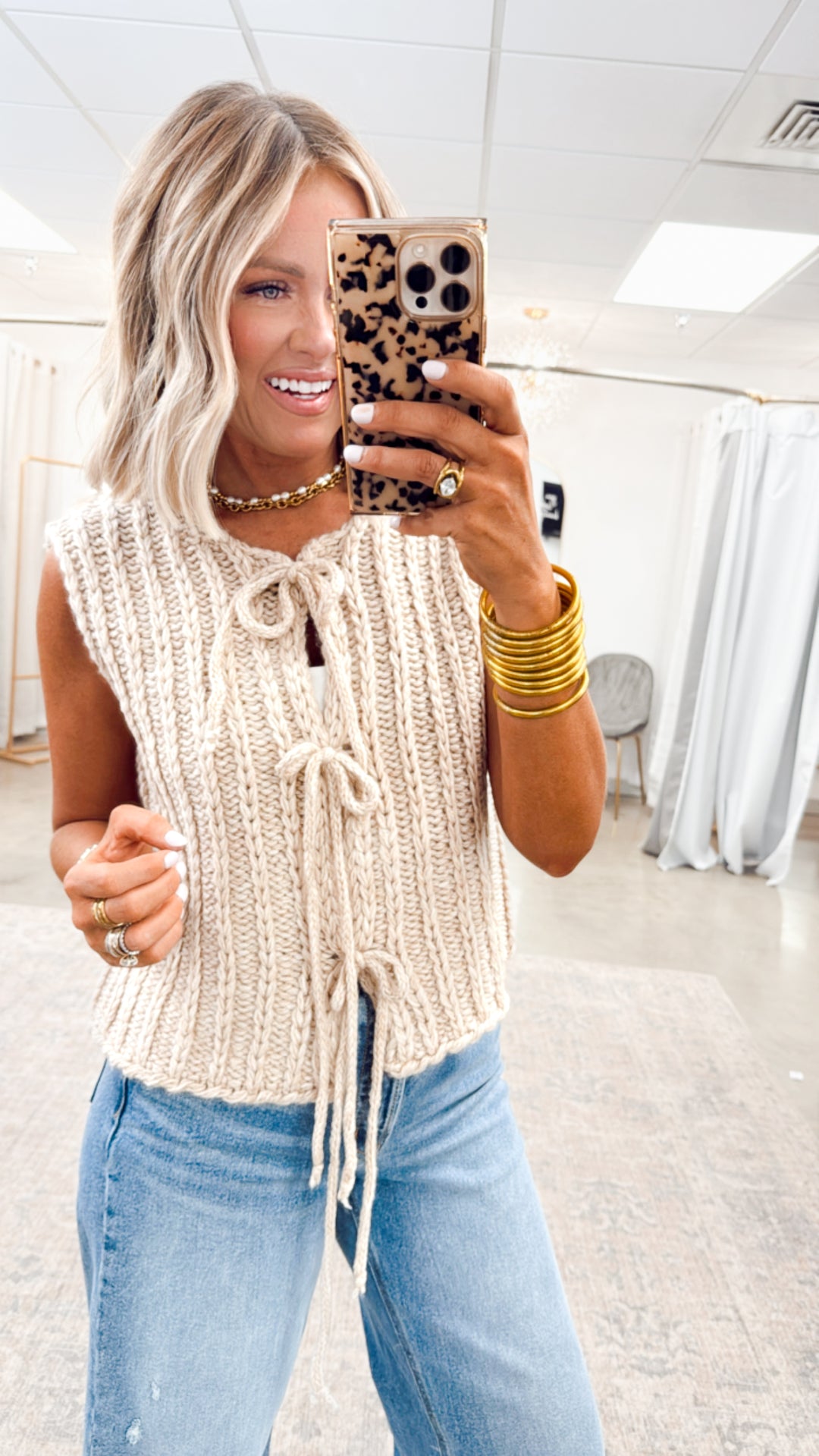Plush Sweater Vest-Oatmeal