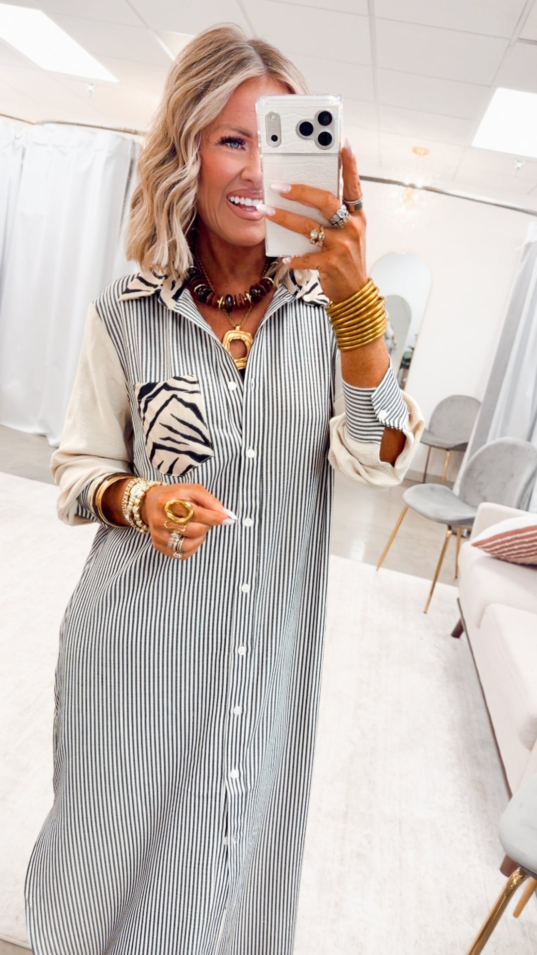 The Wild at First Stripe Dress