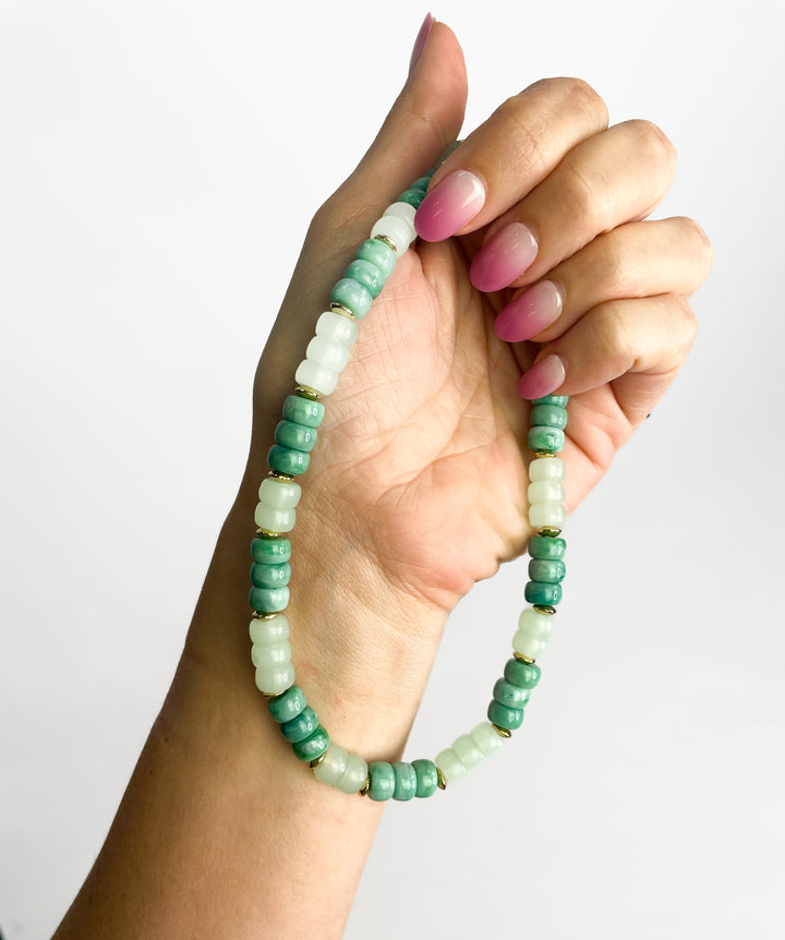 Aubrey Beaded Necklace-Mint Green