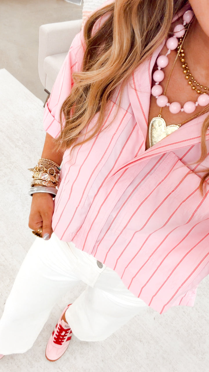 Bryn Crop Top-Pink