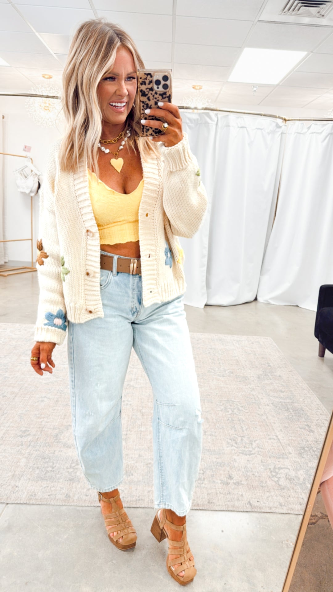 Embroidered Floral Cardigan