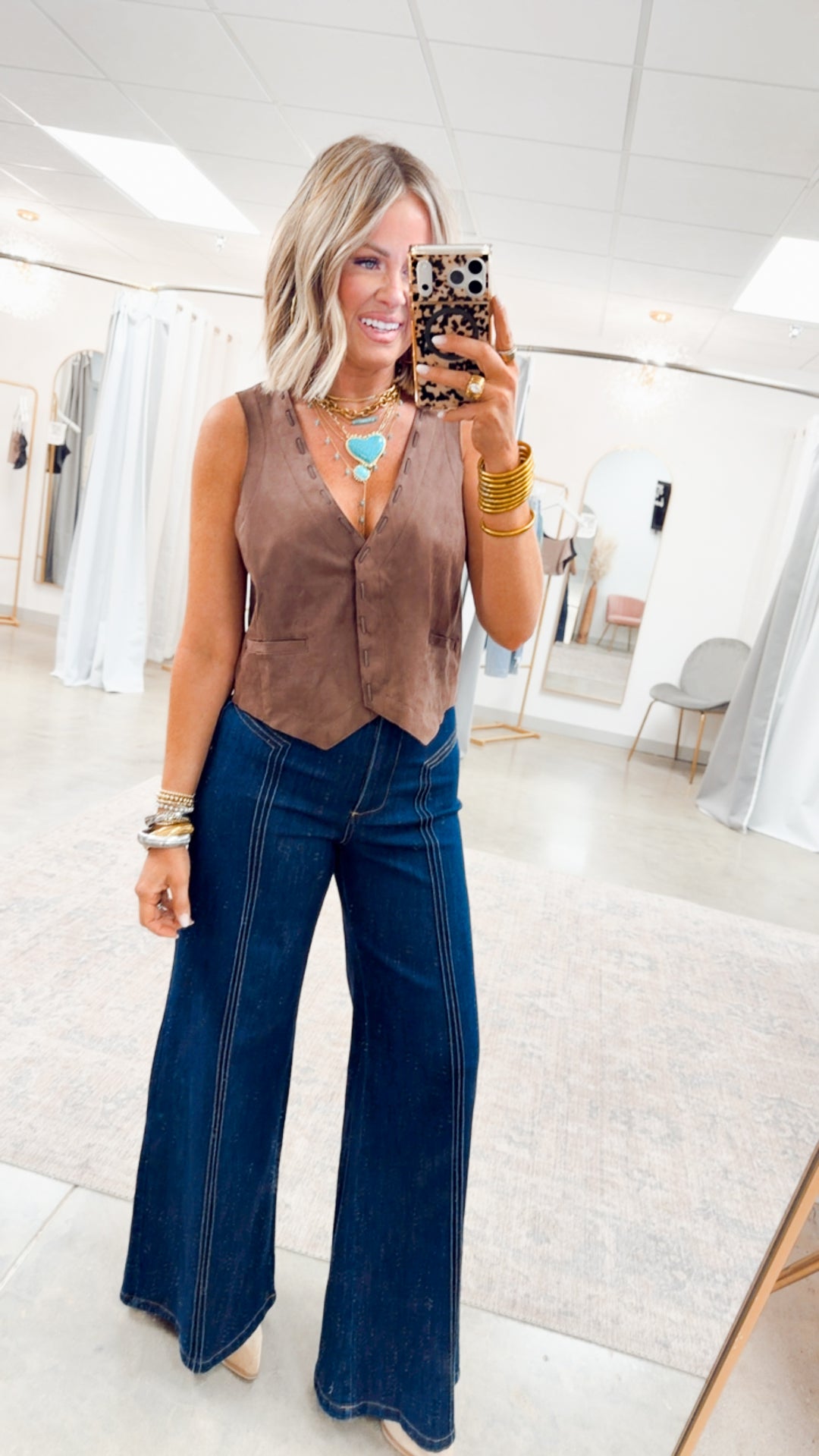 The Frontier Fancy Vest-Espresso