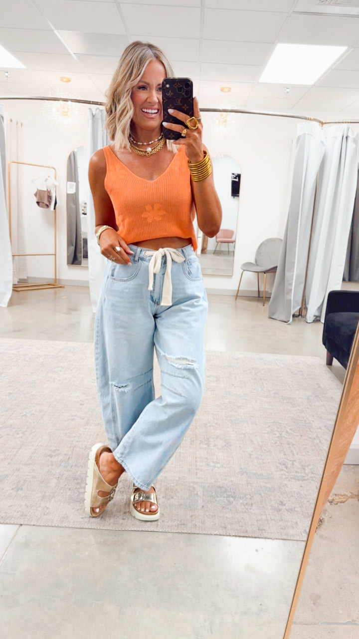 Daisy Floral Sweater Top