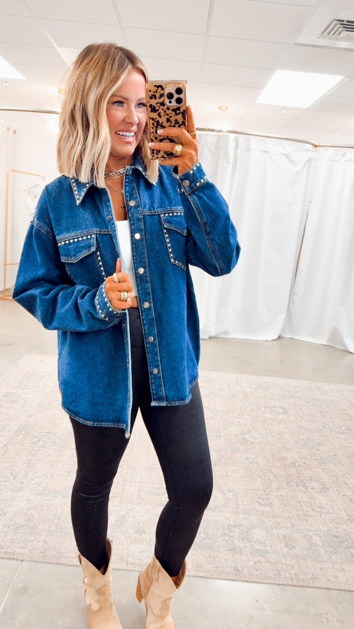 Savannah Studded Denim Jacket