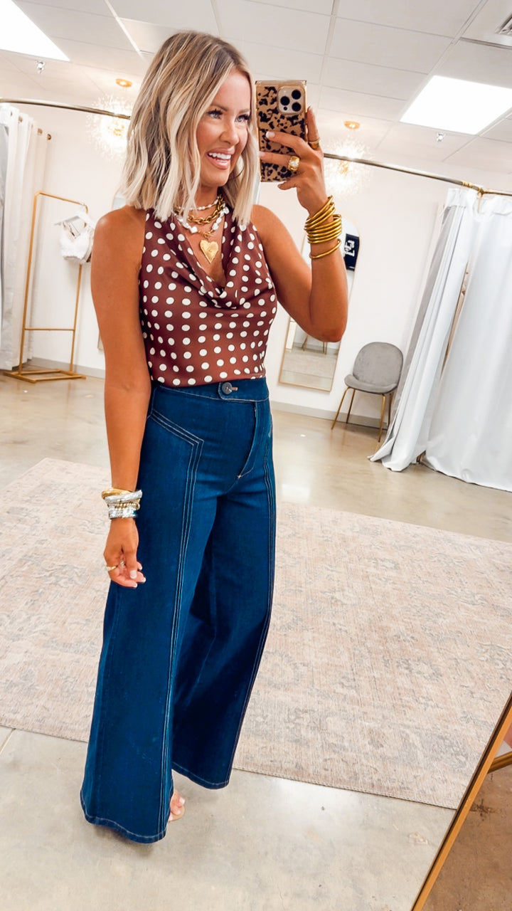 Katherine High Waisted Wide Leg Jean