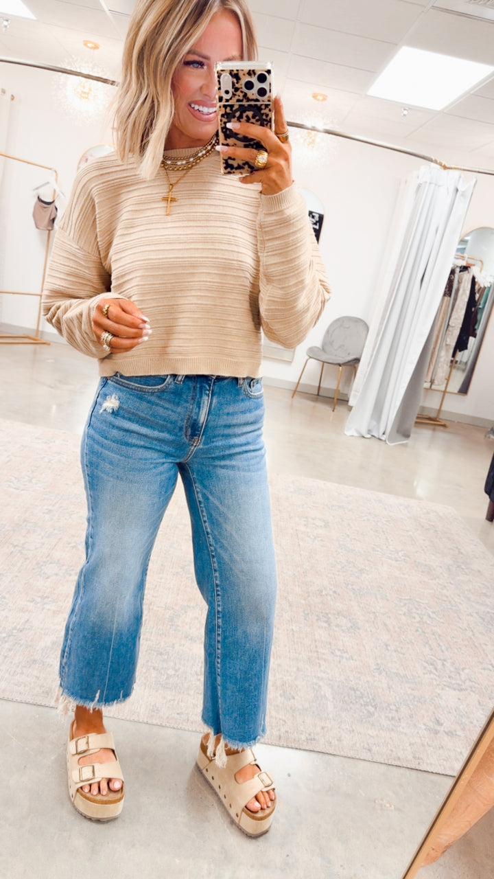 The Rowan Raw Hem Straight Jean