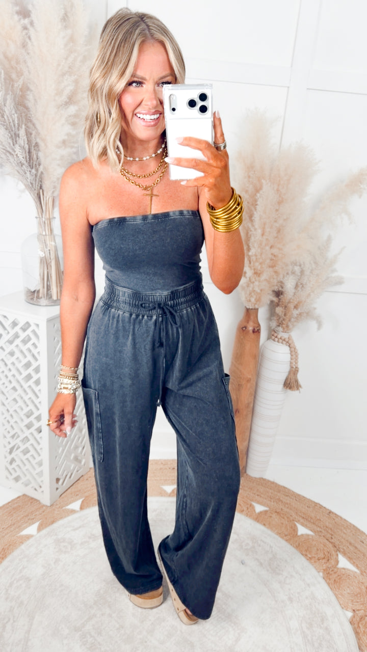 Coastal Ease Jumpsuit-Black