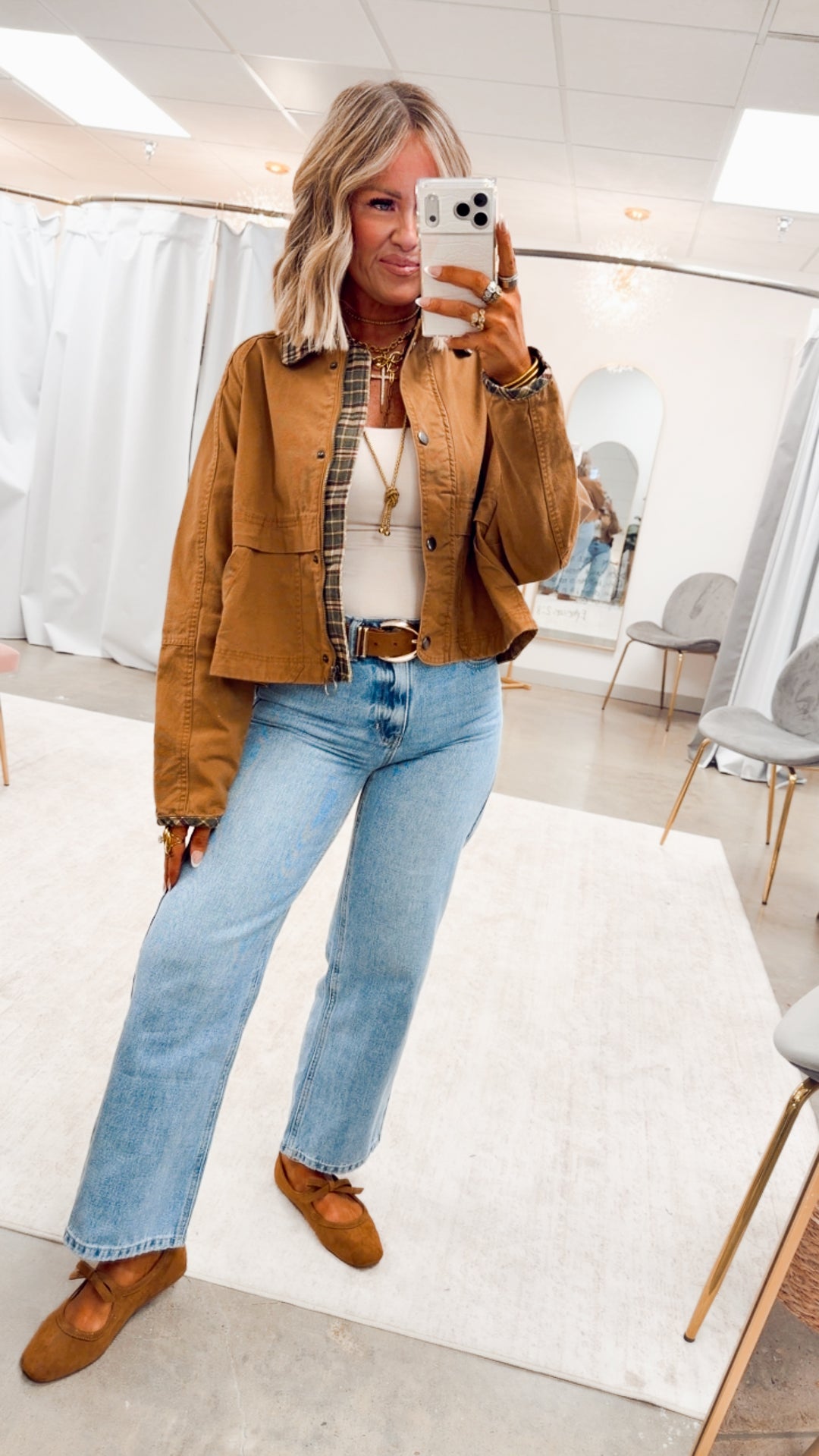 The Bridgetown Barn Jacket-Camel/Olive