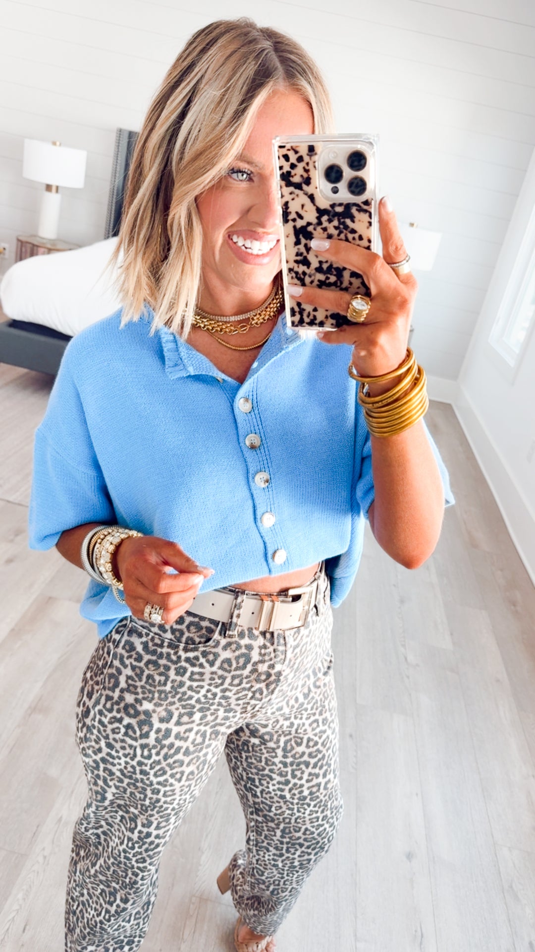 The Windsor Button Up Top-Blue