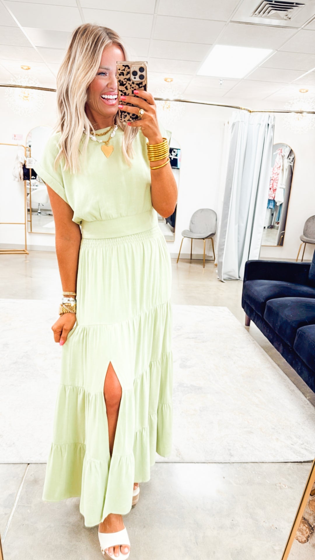 Sun Kissed Skirt Set-Key Lime