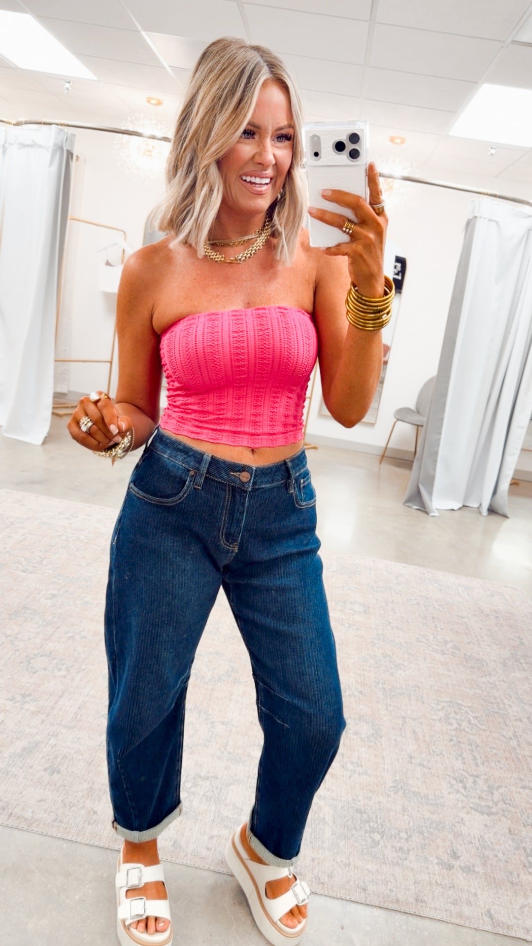 Soft Soleil Tube Top-Aloha Fuchsia