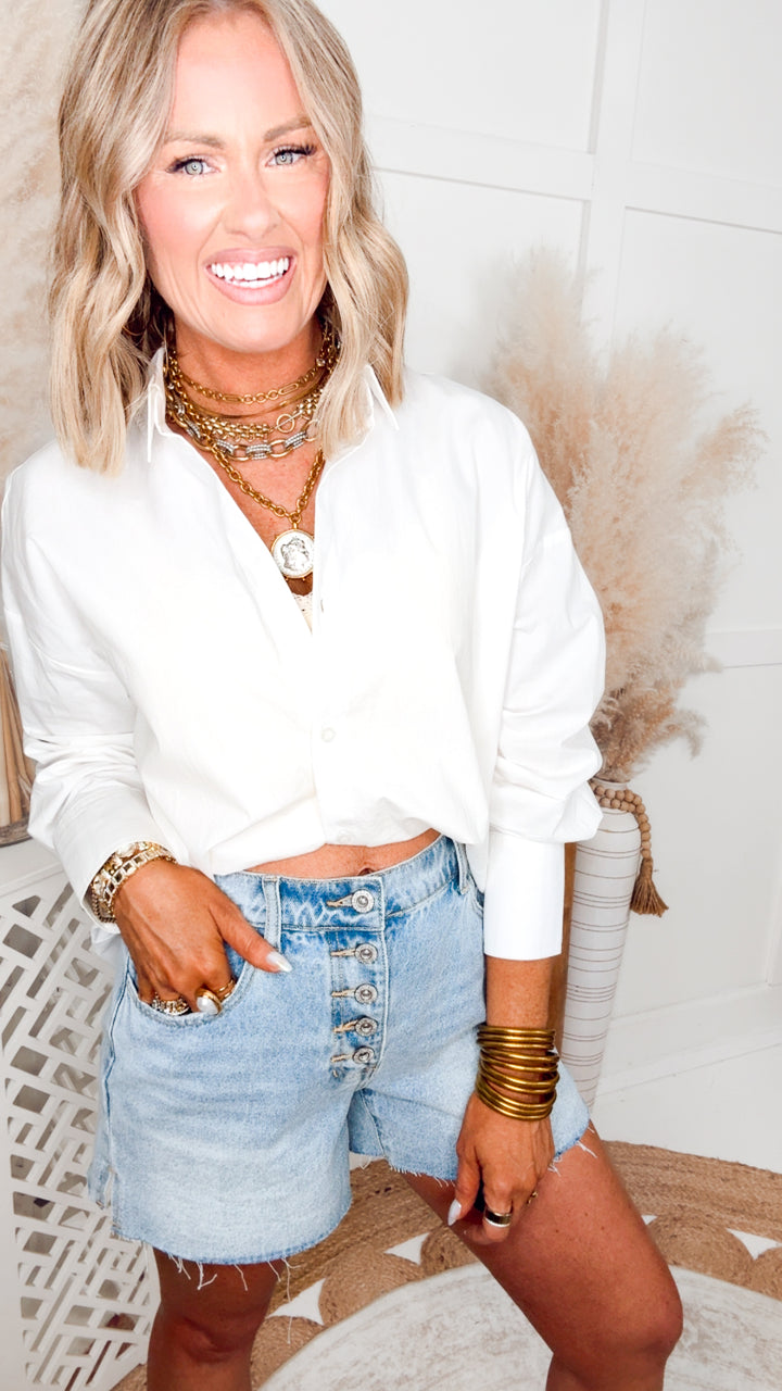 The Lucy Poplin Shirt-White