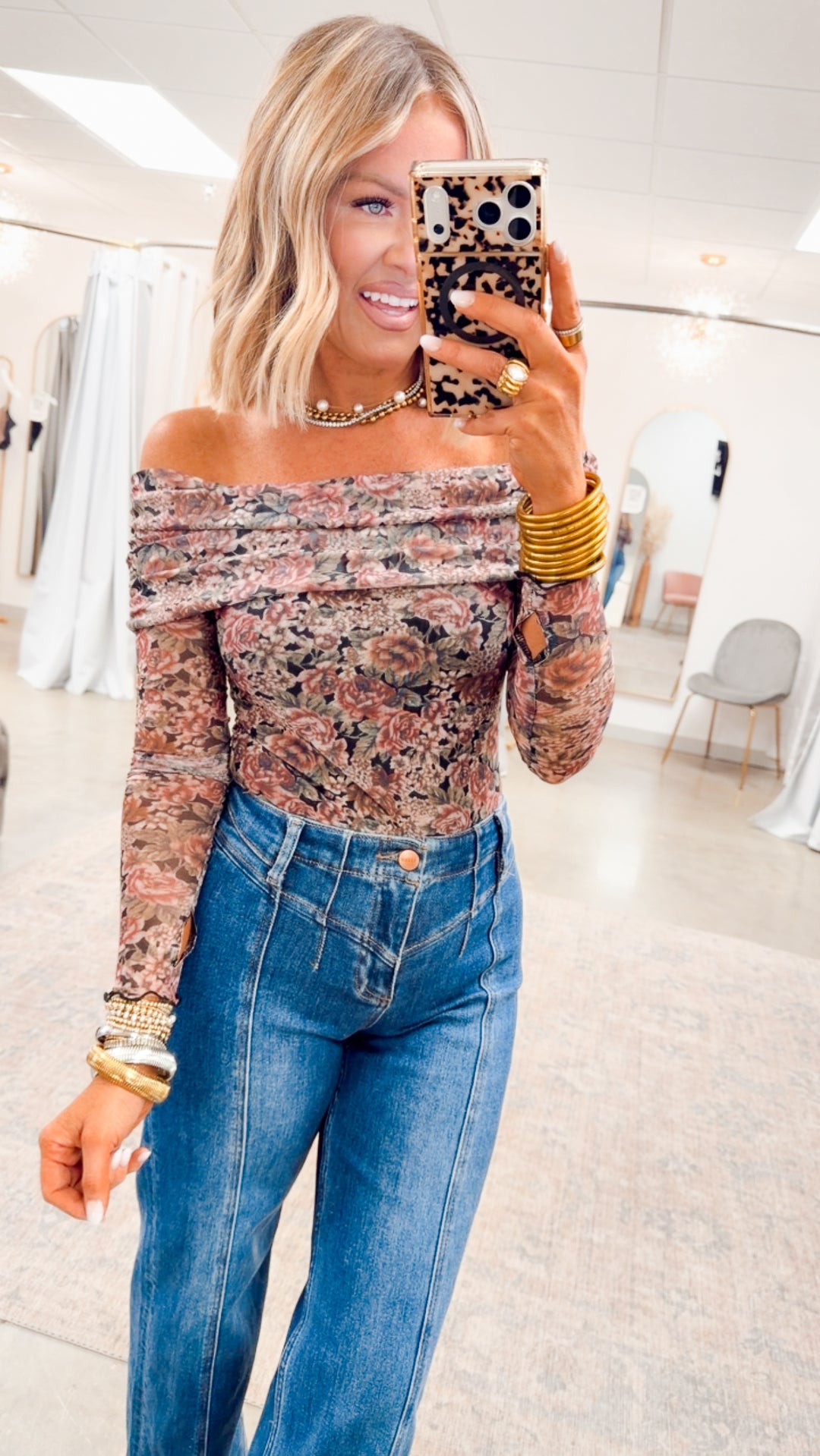 Aurora Floral Mesh Bodysuit