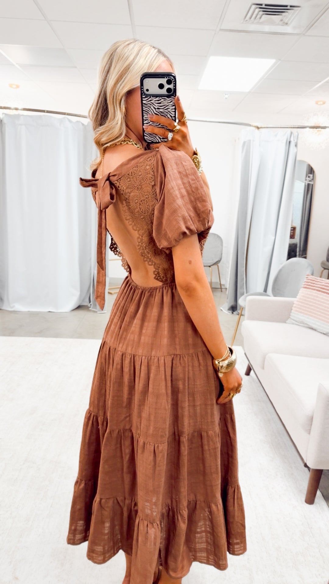 Charleston Charm Maxi-Brown