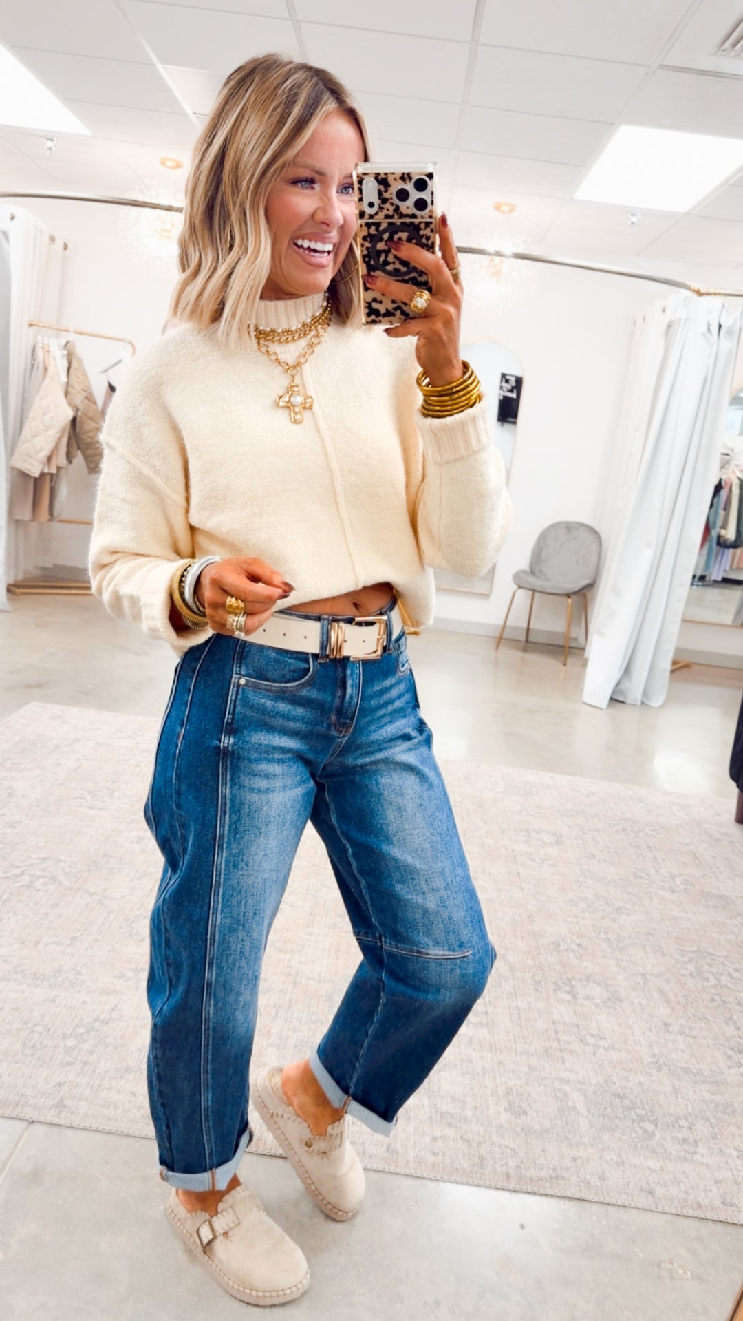 Stetson Barrel Cuffed Jeans-Dark