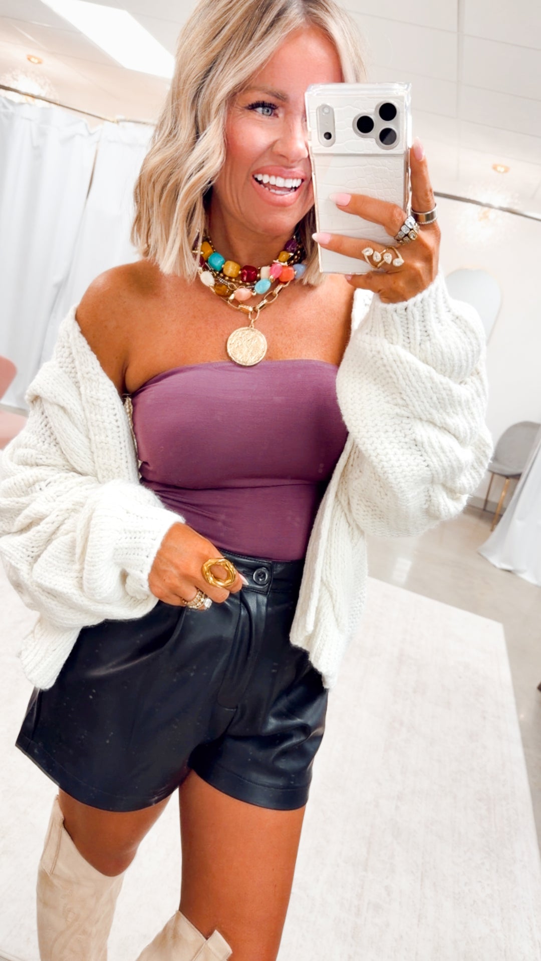 The Posh Pleather Shorts-Black