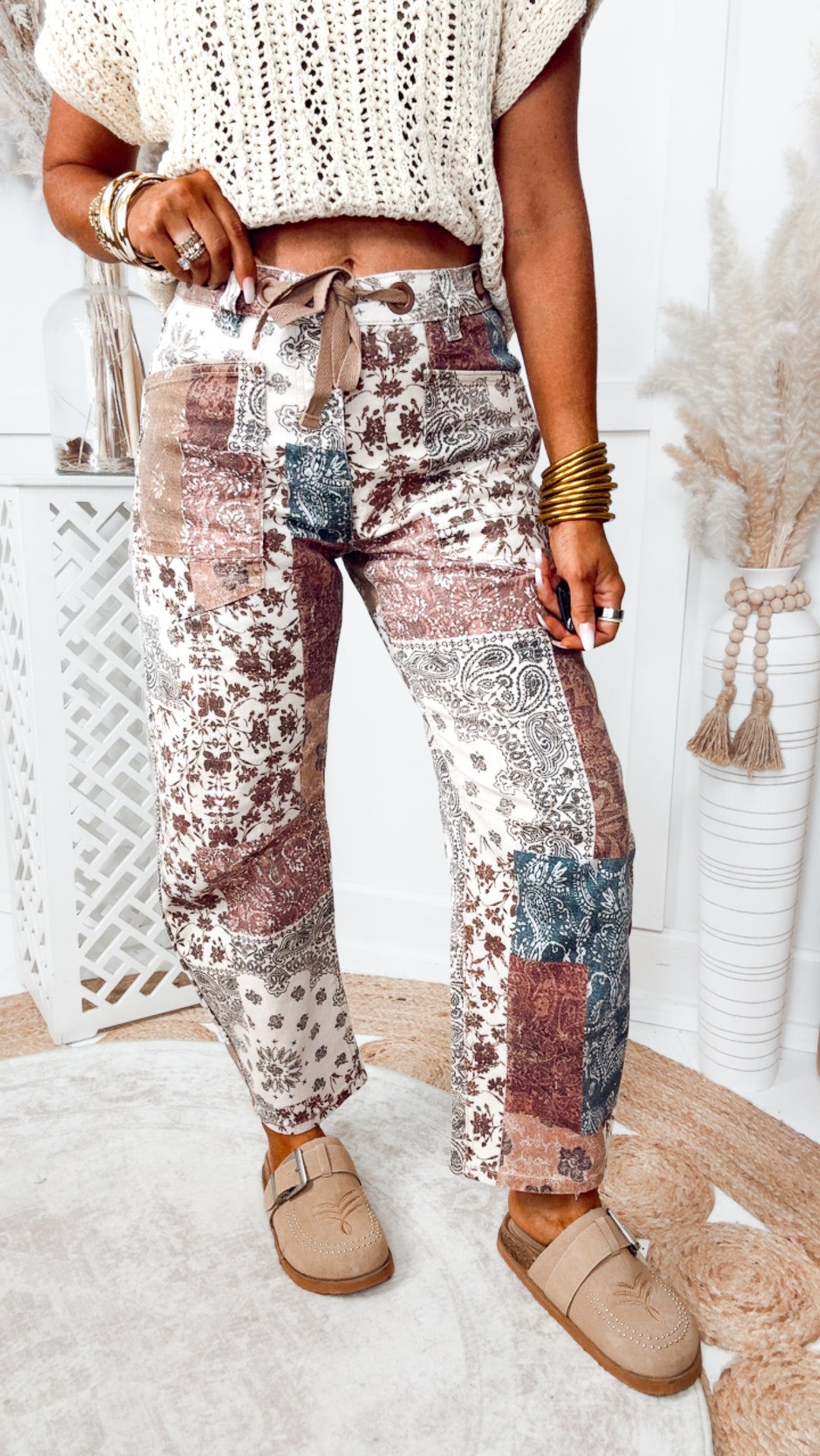 The Rustic Paisley Barrel Jean