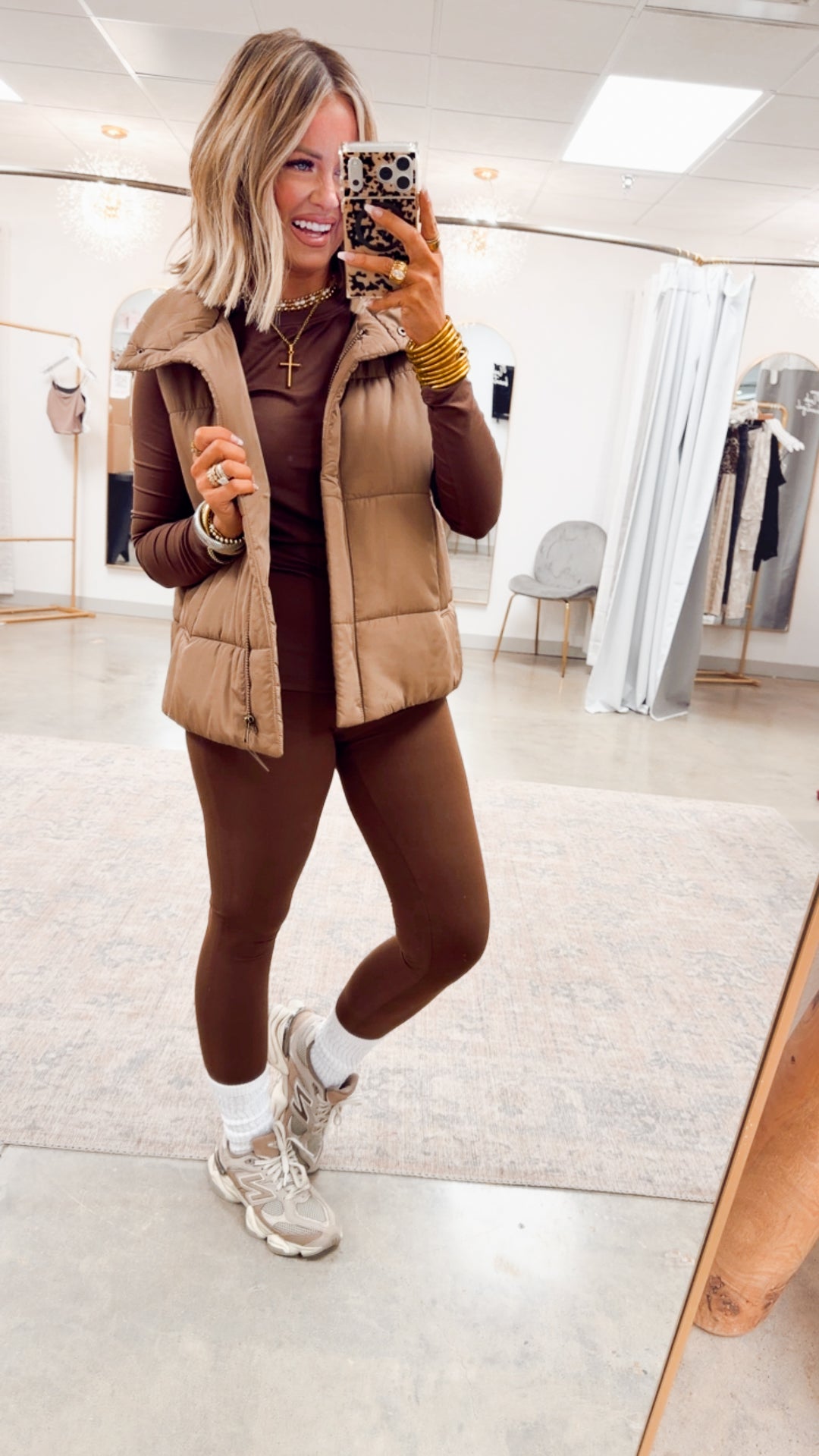 Summit Puffer Vest-Cocoa