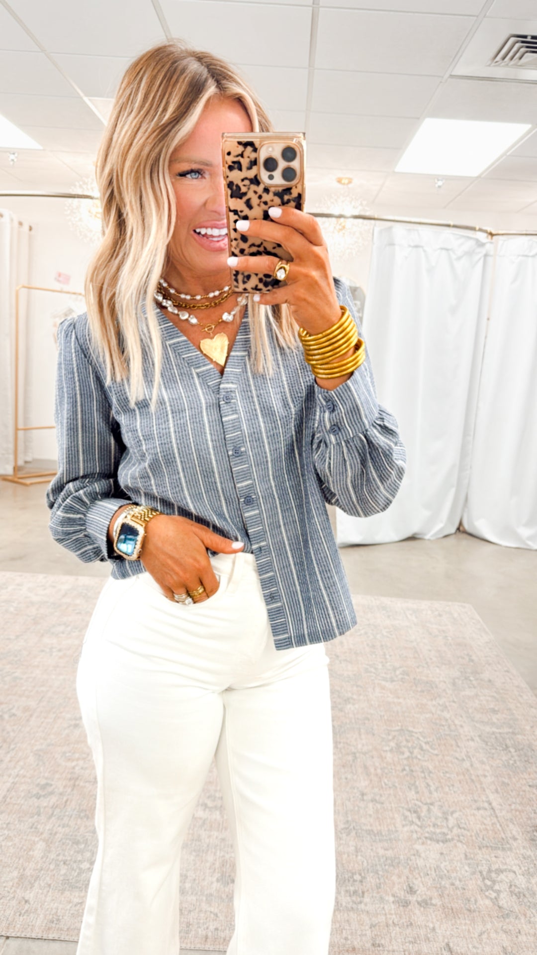 Piper Pinstripe Top