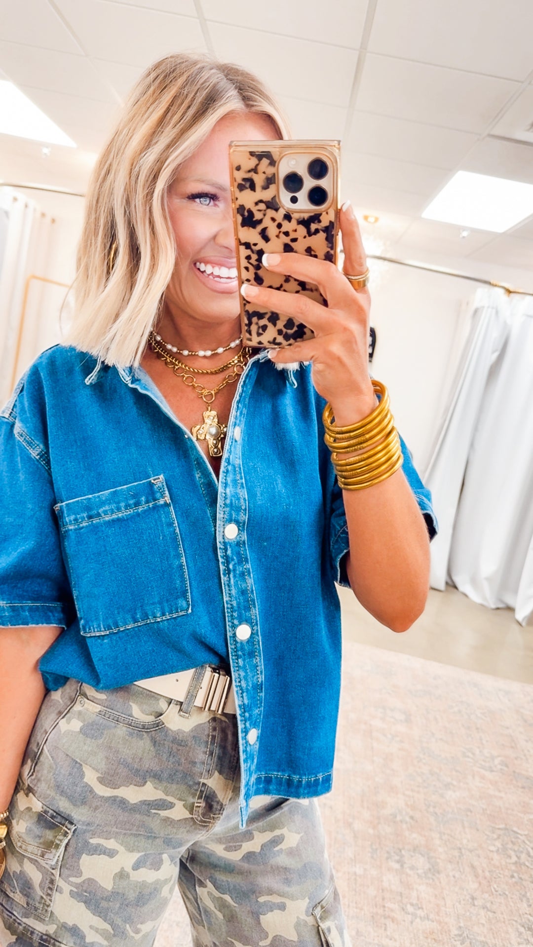 Cheyenne Denim Top