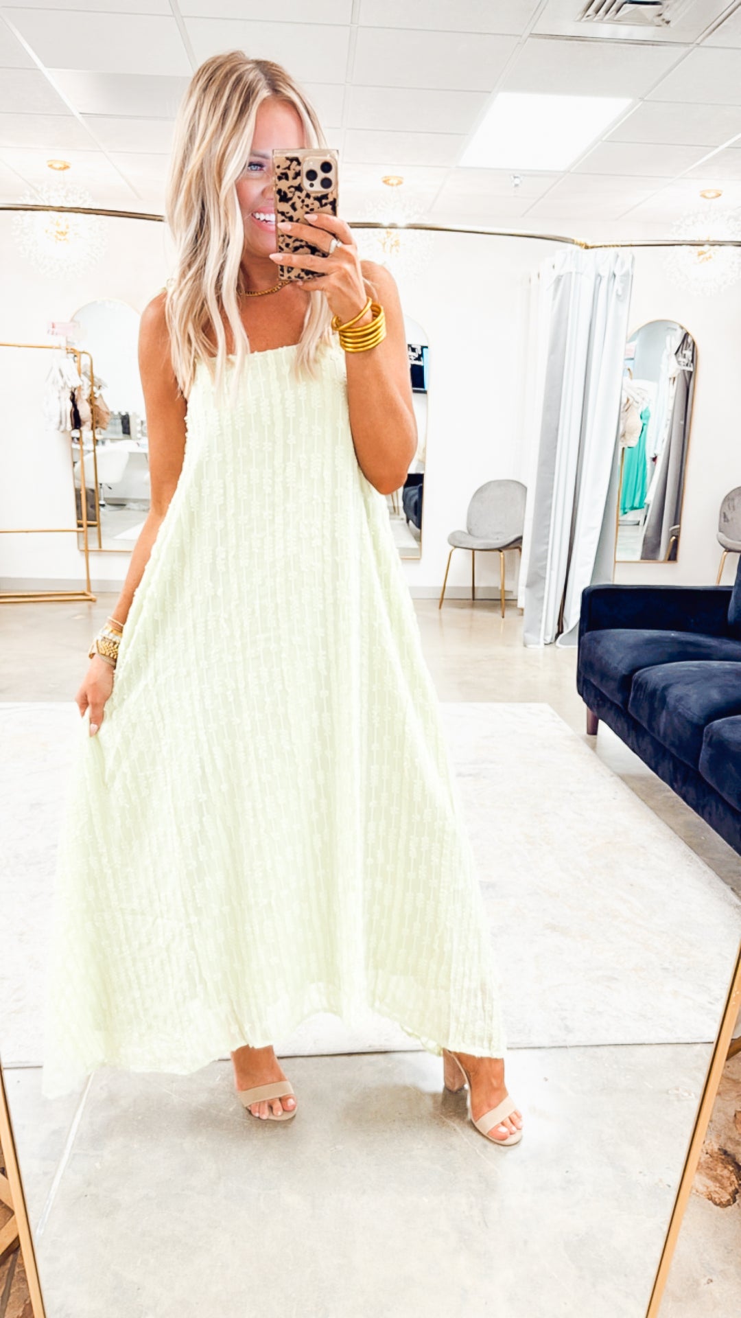 Soleil Texture Maxi Dress-Sage