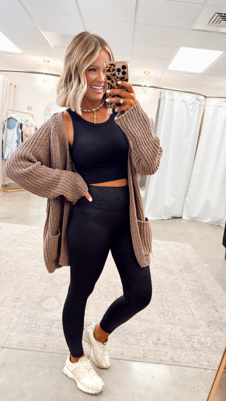 Hollow Pines Cardigan-Mocha