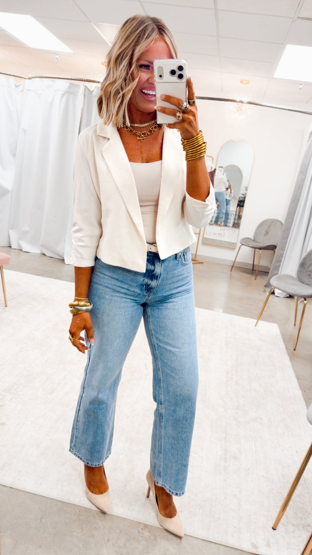 The Linen Theory Blazer-Natural