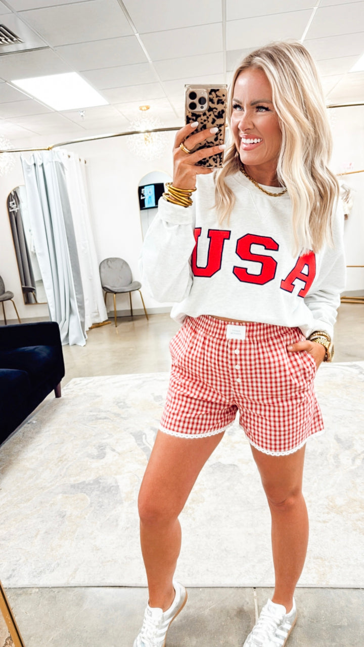 The Gingham Lounge Shorts