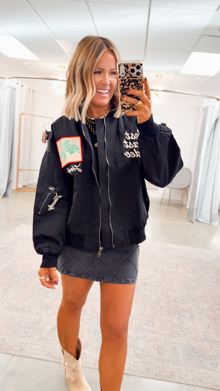 West League Bomber Jacket-Black