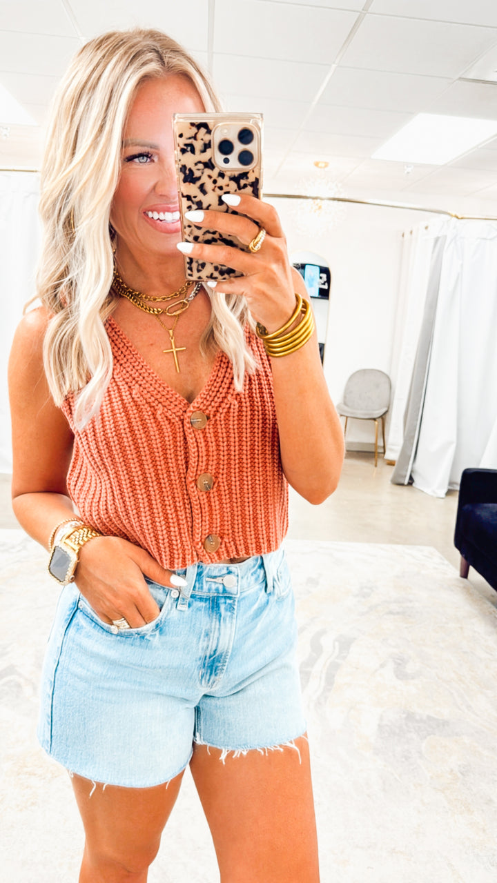 Blair Sweater Top-Spiced Brandy