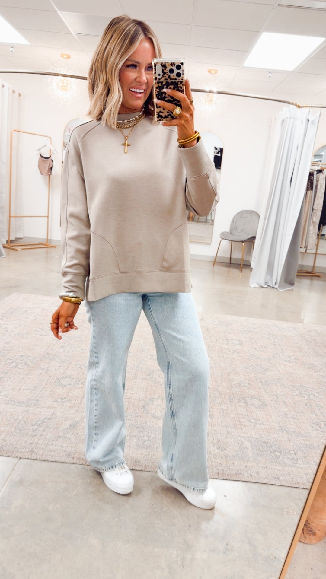 The Split Edge Pullover-Ash Mocha