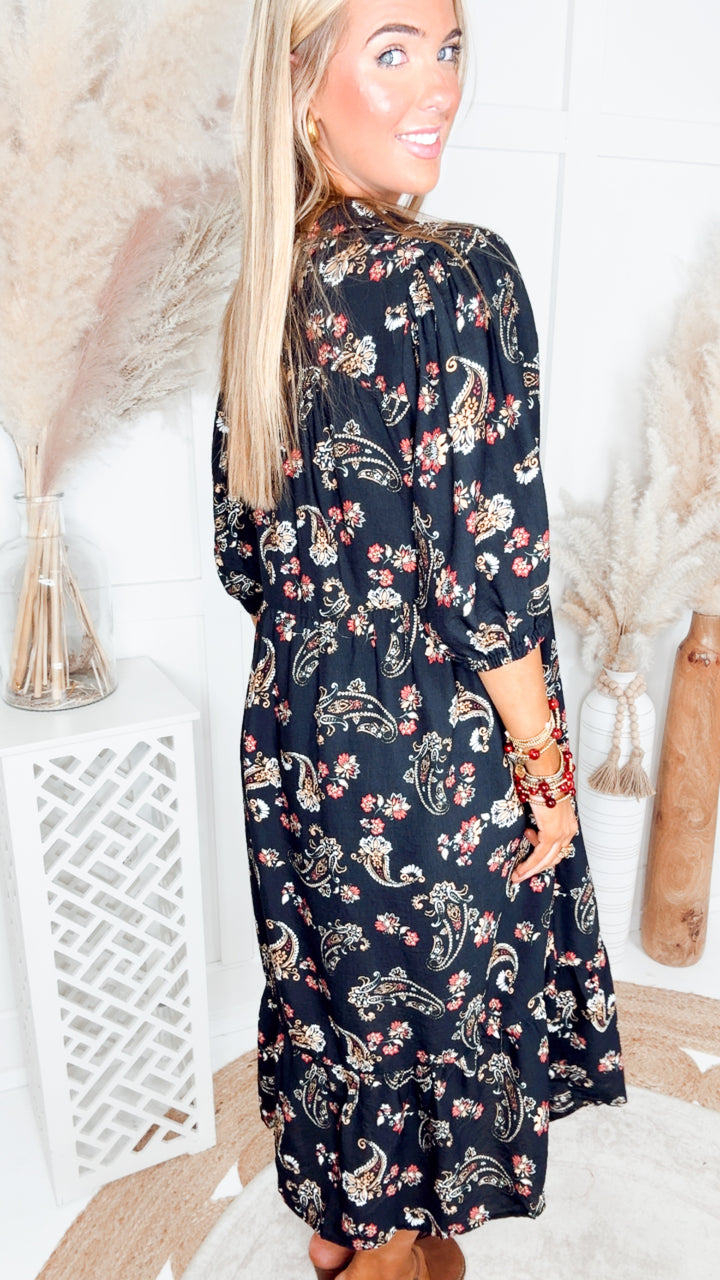 The Paisley Reverie Midi Dress