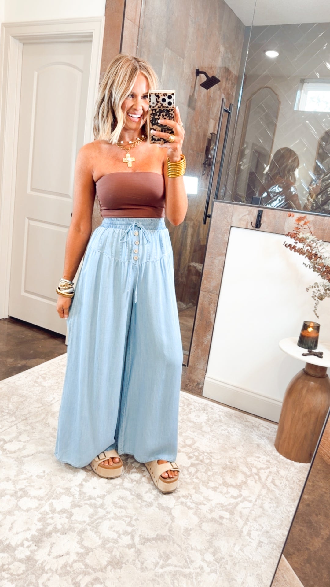 Basic Bandeau Top-Chocolate