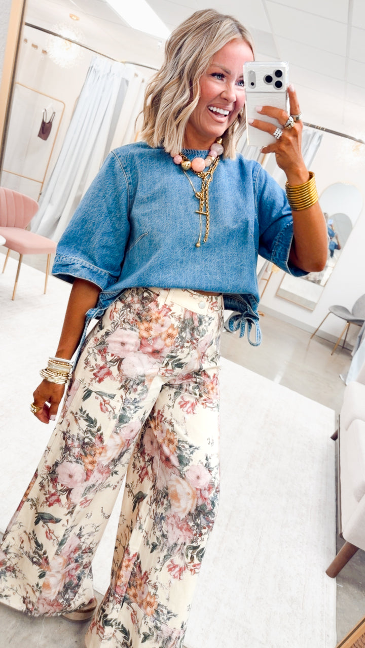 The Amarillo Sky Denim Top